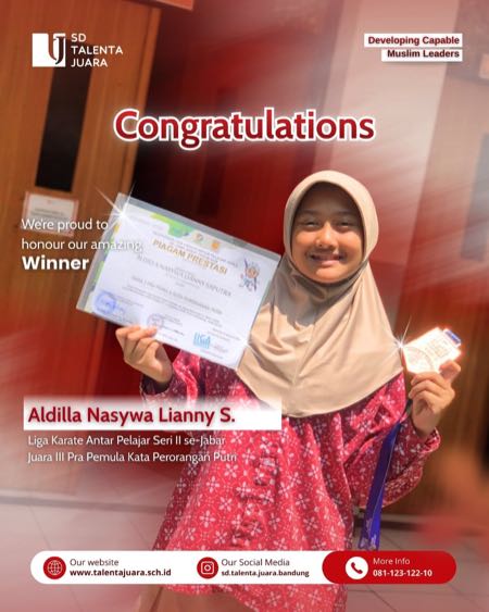 Juara 3 Pra Pemula Kata Perorangan Putri Liga Karate Antar Pelajar Seri II Se-Jabar 2026