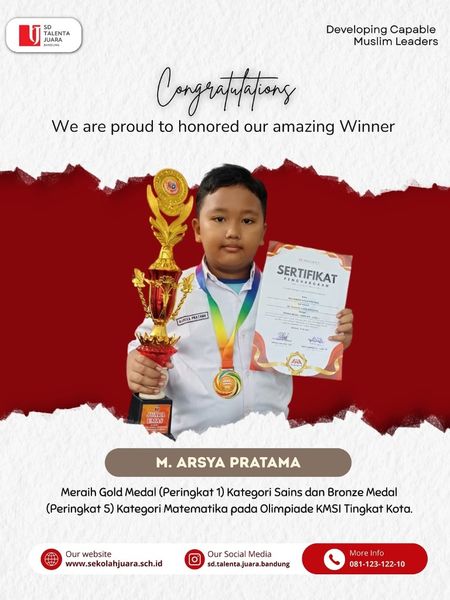 Two Medals in City Level KMSI Olympiad (Gold in Science & Bronze in Mathematics)