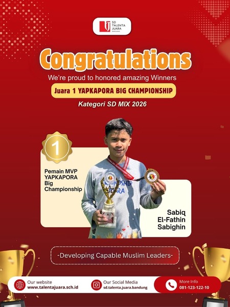 Juara 1 & Pemain MVP YAPKAPORA Big Championship Kategori SD MIX 2026