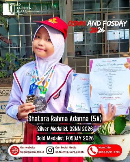 Dua Medali Tingkat Nasional (Medali Perak OSNN 2026 & Medali Emas FOSDAY 2026)