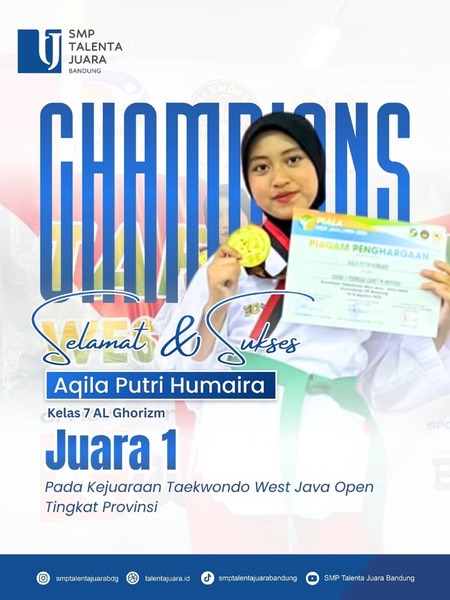 Juara 1 Kejuaraan Taekwondo West Java Open Tingkat Provinsi