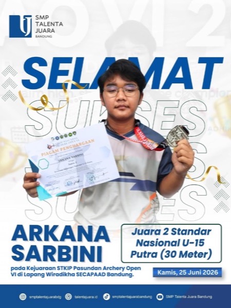 2nd Place in National Standard U-15 Boys at STKIP Pasundan Archery Open VI