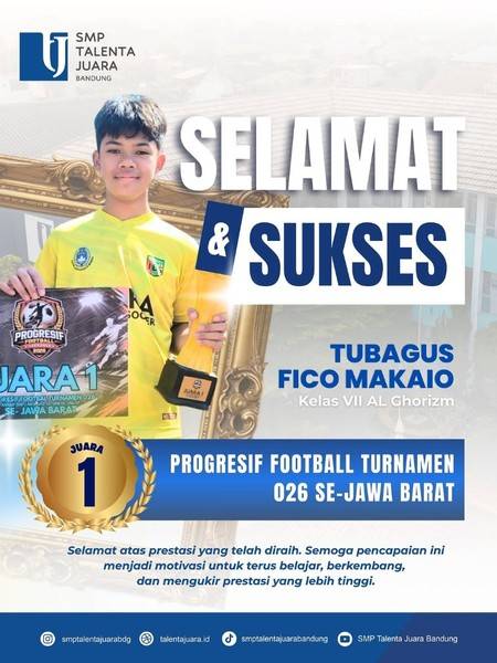 1st Place in Progresif Football Tournament 2026 West Java Level